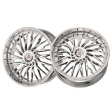 1 X Cavallo CLV-43 Nano Chrome 22X8.5 5x112/5x114.3 74.1 Hub 38 Offset Chrome Wheel Rim