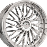 1 X Cavallo CLV-43 Nano Chrome 22X8.5 5x112/5x114.3 74.1 Hub 38 Offset Chrome Wheel Rim