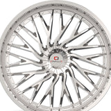 1 X Cavallo CLV-43 Nano Chrome 22X8.5 5x112/5x114.3 74.1 Hub 38 Offset Chrome Wheel Rim