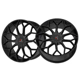 1 X Cavallo CLV-44 Gloss Black 18X8 4x100/4x114.3 74.1 Hub 35 Offset Black Wheel Rim