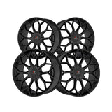 1 X Cavallo CLV-44 Gloss Black 22X8.5 5x114.3/5x120 74.1 Hub 38 Offset Black Wheel Rim