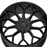1 X Cavallo CLV-44 Gloss Black 22X8.5 5x114.3/5x120 74.1 Hub 38 Offset Black Wheel Rim