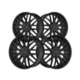 1 X Cavallo CLV-45 Gloss Black 24X9 5x115/5x120 78.1 Hub 34 Offset Black Wheel Rim