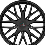 1 X Cavallo CLV-45 Gloss Black 24X9 5x115/5x120 78.1 Hub 34 Offset Black Wheel Rim
