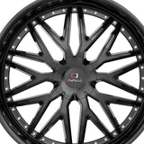 1 X Cavallo CLV-46 Gloss Black 22X8.5 5x114.3/5x120 74.1 Hub 38 Offset Black Wheel Rim