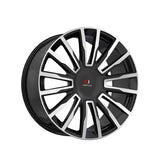 1 X Cavallo CLV-47 Gloss Black & Machined 22X8.5 5x112/5x114.3 74.1 Hub 38 Offset Black Wheel Rim