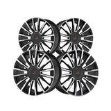 1 X Cavallo CLV-47 Gloss Black & Machined 24X9 5x115/5x120 78.1 Hub 18 Offset Black Wheel Rim