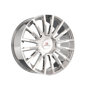 1 X Cavallo CLV-47 Nano Chrome 22X8.5 5x114.3/5x120 74.1 Hub 38 Offset Chrome Wheel Rim