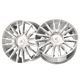 1 X Cavallo CLV-47 Nano Chrome 22X9.5 5x115/5x120 74.1 Hub 15 Offset Chrome Wheel Rim