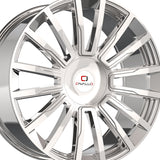 1 X Cavallo CLV-47 Nano Chrome 24X9 5x115/5x120 78.1 Hub 18 Offset Chrome Wheel Rim
