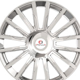 1 X Cavallo CLV-47 Nano Chrome 22X9.5 Blank 78.1 Hub 15 Offset Chrome Wheel Rim