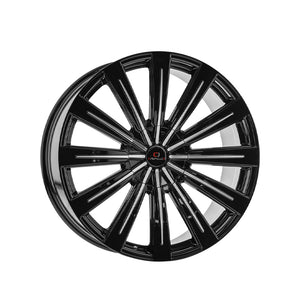 1 X Cavallo CLV-49 Gloss Black & Machined 22X8.5 5x114.3/5x120 74.1 Hub 38 Offset Black Wheel Rim