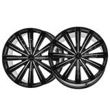 1 X Cavallo CLV-49 Gloss Black & Machined 22X9.5 Blank 78.1 Hub 15 Offset Black Wheel Rim