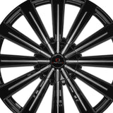 1 X Cavallo CLV-49 Gloss Black & Machined 22X8.5 5x114.3/5x120 74.1 Hub 38 Offset Black Wheel Rim
