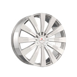 1 X Cavallo CLV-49 Nano Chrome 24X9 Blank 78.1 Hub 18 Offset Chrome Wheel Rim