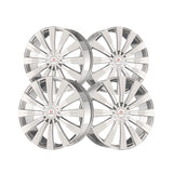 1 X Cavallo CLV-49 Nano Chrome 24X9 5x115/5x120 78.1 Hub 34 Offset Chrome Wheel Rim