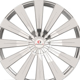 1 X Cavallo CLV-49 Nano Chrome 24X9 5x115/5x120 78.1 Hub 34 Offset Chrome Wheel Rim