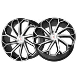 1 X Cavallo CLV-51 Gloss Black & Machined 22X8.5 5x114.3/5x120 74.1 Hub 38 Offset Black Wheel Rim