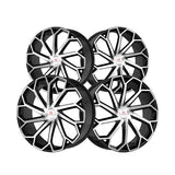 1 X Cavallo CLV-51 Gloss Black & Machined 18X8 4x100/4x114.3 74.1 Hub 35 Offset Black Wheel Rim