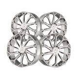 1 X Cavallo CLV-51 Nano Chrome 22X9.5 Blank 78.1 Hub 15 Offset Chrome Wheel Rim
