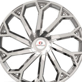 1 X Cavallo CLV-51 Nano Chrome 22X8.5 5x112/5x114.3 74.1 Hub 38 Offset Chrome Wheel Rim