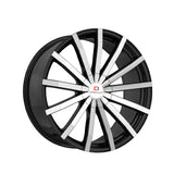 1 X Cavallo CLV-52 Gloss Black & Machined 18X8 4x100/4x114.3 74.1 Hub 35 Offset Black Wheel Rim