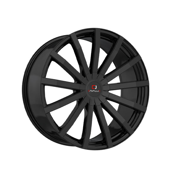 1 X Cavallo CLV-52 Gloss Black 18X8 4x100/4x114.3 74.1 Hub 35 Offset Black Wheel Rim