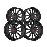 1 X Cavallo CLV-52 Gloss Black 18X8 4x100/4x114.3 74.1 Hub 35 Offset Black Wheel Rim