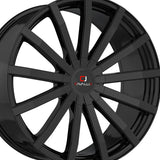 1 X Cavallo CLV-52 Gloss Black 18X8 4x100/4x114.3 74.1 Hub 35 Offset Black Wheel Rim