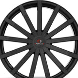 1 X Cavallo CLV-52 Gloss Black 18X8 4x100/4x114.3 74.1 Hub 35 Offset Black Wheel Rim