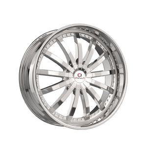 1 X Cavallo CLV-53 Nano Chrome 22X8.5 5x114.3/5x120 74.1 Hub 38 Offset Chrome Wheel Rim