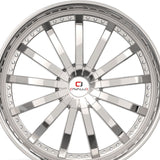 1 X Cavallo CLV-53 Nano Chrome 22X9.5 5x115/5x120 74.1 Hub 15 Offset Chrome Wheel Rim