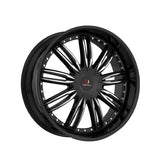 1 X Cavallo CLV-54 Gloss Black & Machined 22X9.5 6x135/6x139.7 108 Hub 25 Offset Black Wheel Rim