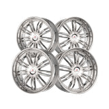 1 X Cavallo CLV-54 Nano Chrome 18X8 5x112/5x114.3 74.1 Hub 35 Offset Chrome Wheel Rim