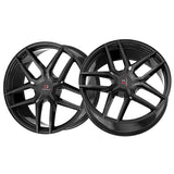1 X Cavallo CLV-55 Gloss Black 18X8 4x100/4x114.3 74.1 Hub 35 Offset Black Wheel Rim