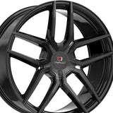 1 X Cavallo CLV-55 Gloss Black 18X8 4x100/4x114.3 74.1 Hub 35 Offset Black Wheel Rim