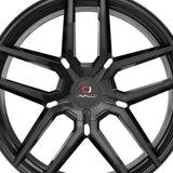 1 X Cavallo CLV-55 Gloss Black 18X8 4x100/4x114.3 74.1 Hub 35 Offset Black Wheel Rim