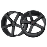 1 X Cavallo CLV-5 Gloss Black 22X9 5x112 66.56 Hub 35 Offset Black Wheel Rim