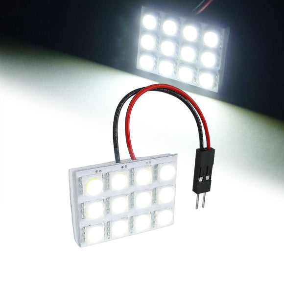 Coolstuffguru Compatible with Toyota Subaru Acura Mitsubishi Gl Dodge Chevy, 12 Smd T10 Led Panel, 3 Adapters