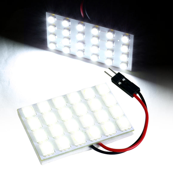 Coolstuffguru 1PC T10 24 SMD LED Power Bright White Panel Dome Light 12V Map Lamp