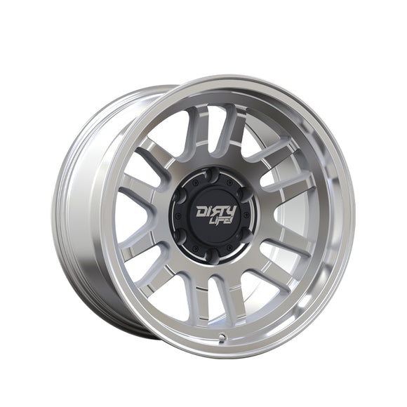 1 X DIRTY LIFE CANYON 17X9 5-127 71.5 Hub -12 Offset Silver Wheel Rim