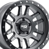 1 X DIRTY LIFE CANYON PRO 17X9 6x139.7 106 Hub 0 Offset Satin Graphite/Black Lip Wheel Rim
