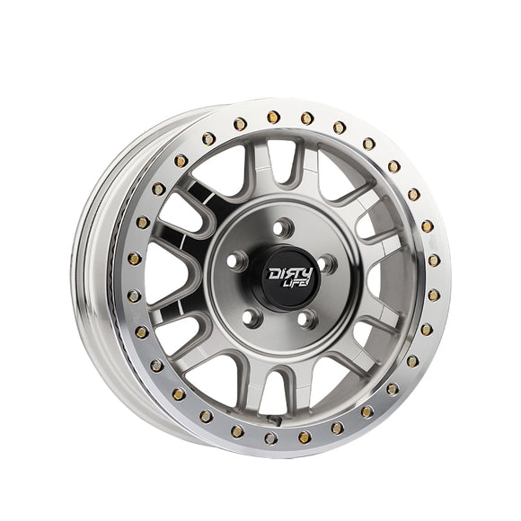 1 X DIRTY LIFE CANYON PRO SXS 15X7 4-137 106.25 Hub 13 Offset Silver Wheel Rim