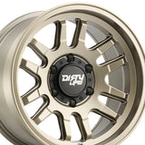 1 X DIRTY LIFE CANYON 17X9 5-127 71.5 Hub -12 Offset Gold Wheel Rim
