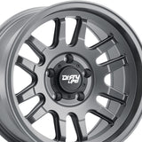 1 X DIRTY LIFE CANYON 17X9 5-127 71.5 Hub -12 Offset Gray Wheel Rim