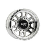 1 X DIRTY LIFE CANYON SPORT SXS 14X7 4-137 106.25 Hub 13 Offset Silver Wheel Rim