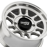 1 X DIRTY LIFE CANYON SPORT SXS 14X7 4-137 106.25 Hub 13 Offset Silver Wheel Rim