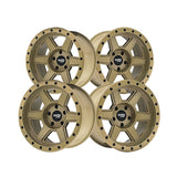 1 X DIRTY LIFE COMPOUND 17X9 6-135 87.1 Hub -12 Offset Beige Wheel Rim