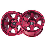 1 X DIRTY LIFE COMPOUND 17X9 6-139.7 106 Hub -12 Offset Red Wheel Rim