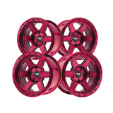 1 X DIRTY LIFE COMPOUND 17X9 6-139.7 106 Hub -12 Offset Red Wheel Rim